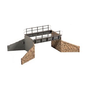 Wills SS28 OO Gauge Single Track Occupational Bridge with Stone Abutments Plastic Kit