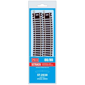 Peco ST-2038 OO Gauge Pack Of 4 Pack Of 2 Special Curves (for use with Y turnout ST-247)