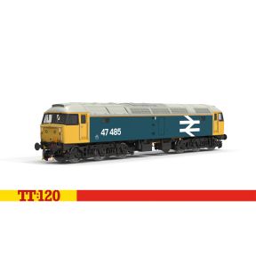 Hornby TT3097 TT Gauge Class 47 47485 BR Large Logo Blue