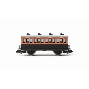 Hornby TT4078 TT Gauge 4 Wheel First Class Coach LSWR Salmon And Brown 123