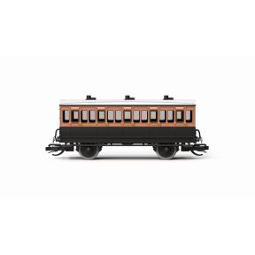 Hornby TT4079 TT Gauge 4 Wheel Third Class Coach LSWR Salmon And Brown 302