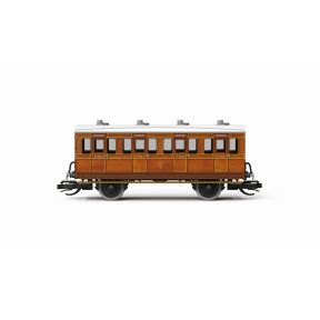 Hornby TT4082 TT Gauge 4 Wheel First Class Coach Isle Of Wight Teak No.19