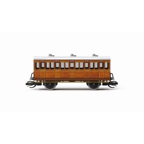 Hornby TT4083 TT Gauge 4 Wheel Third Class Coach Isle Of Wight Teak No.10