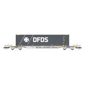 Hornby TT6025 TT Gauge IFA Flat Wagon With 45ft Container DFDS