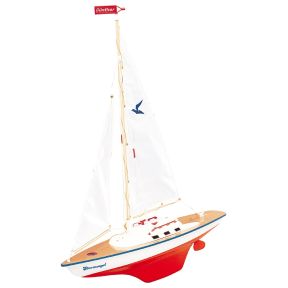 Gunther TWG1810 Sturmvogel Wooden Sailing Boat with Adjustable Mainsail