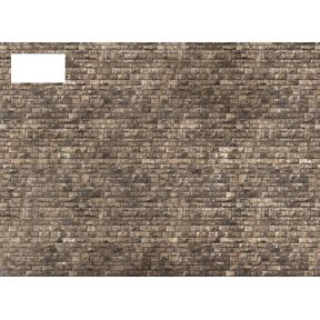 Scale Model Scenery TX245 OO Gauge Light Weathered Random Ashlar Brick Texture Paper Pack Of 5