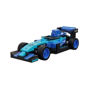 CaDA C55068W Blue Circuit Racing Car Plastic Brick Kit