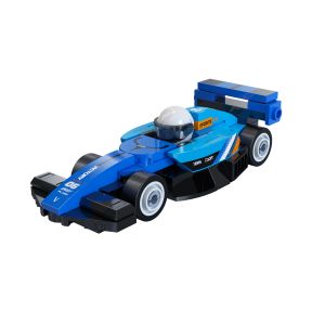 CaDA C55106W Mini Blue Circuit Racing Car Plastic Brick Set