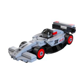 CaDA C55108W Mini Grey Circuit Racing Car Plastic Brick Model Kit