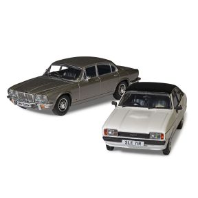 Corgi CC91992 Screen Stars Ford Capri Mk2 2.0S Diamond White Jaguar XJ6 Series 2 Silver