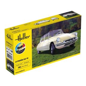 Heller 56162 Citroen DS19 Plastic Kit Starter Set