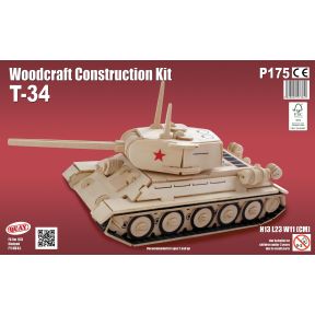 Quay P175 T-34 Tank Woodcraft Construction Kit