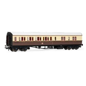 Hornby R40465 OO Gauge GW Collet Left Hand Corridor Brake Third Coach GW Chocolate And Cream 5040
