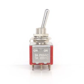 Miniature Toggle Switch Three Pole Double Throw (On-On)