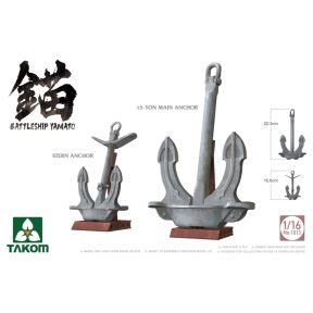 Takom 1013 Battleship Yamato Anchrors Plastic Kit