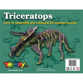 Toyway TWW4105 3D Wooden Puzzle Triceratops